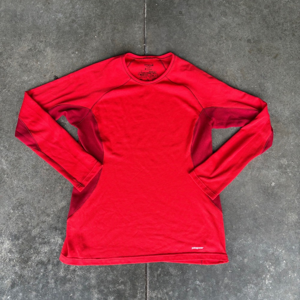 Vintage Patagonia Capilene 3 Midweight L/S Base Layer Women's Small Red Outdoor